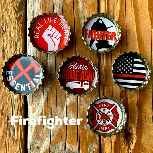 Fire Fighter Magnets - Set of 6