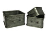 Set Of 3 Graphite File Drawer Planters