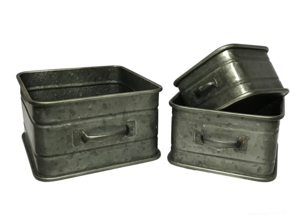 Set Of 3 Graphite File Drawer Planters - Gifts for You 'n Me