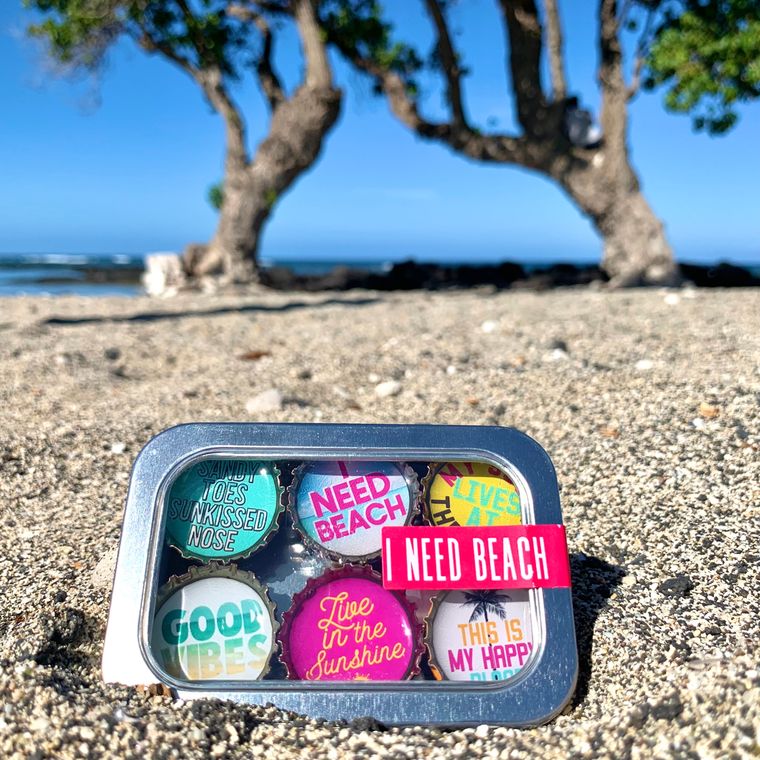 I Need Beach Summer Magnets - Set of 6