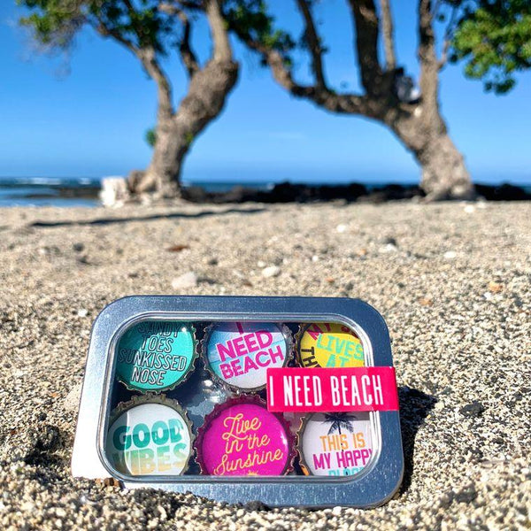 I Need Beach Summer Magnets - Set of 6 - Gifts for You 'n Me