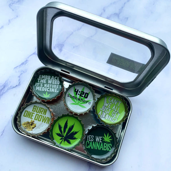 Cannabis Magnets - Set of 6 - Gifts for You 'n Me